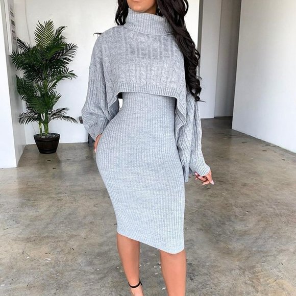 Fashion Nova Dresses & Skirts - NWOT - Midi Sweater Dress (2 Piece)
